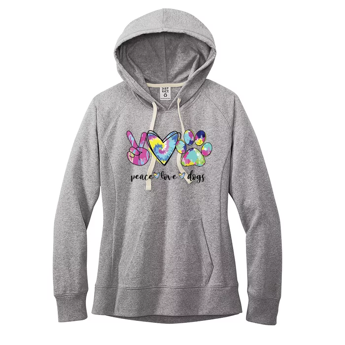 Peace Love Dogs Lover Puppy Paw Dog Women's Fleece Hoodie