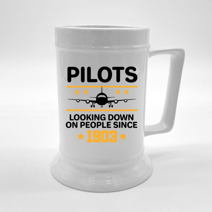 Pilots Looking Down On People Since 1903 Front & Back Beer Stein