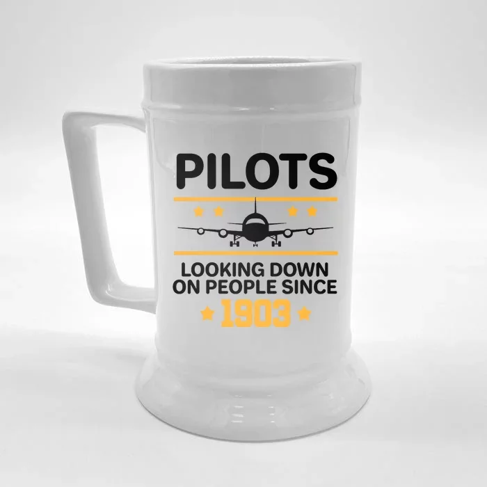 Pilots Looking Down On People Since 1903 Front & Back Beer Stein