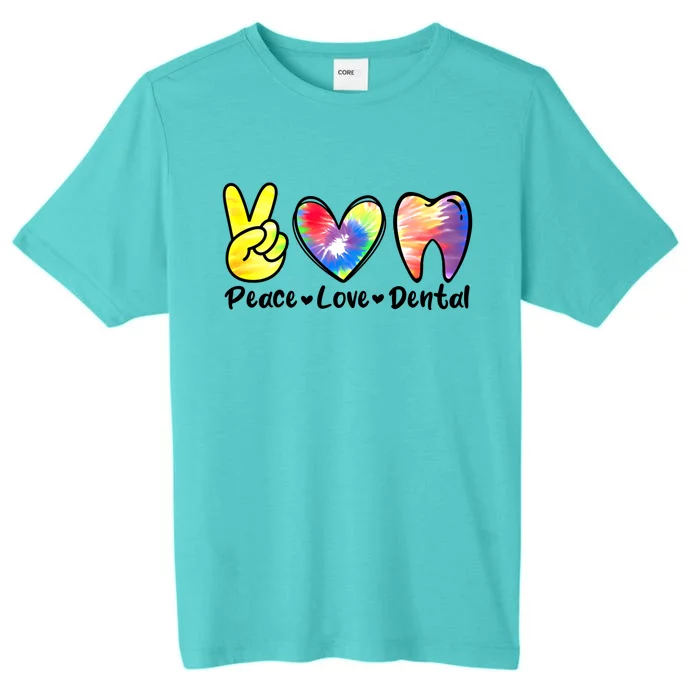 Peace Love Dental Gift Assistant Hygienist Dentist Gift ChromaSoft Performance T-Shirt