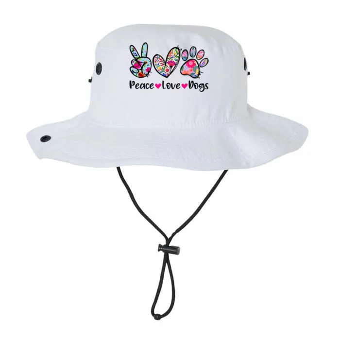 Peace Love Dogs Floral Dog Paw Dog Mom Cute Mother's Day Legacy Cool Fit Booney Bucket Hat