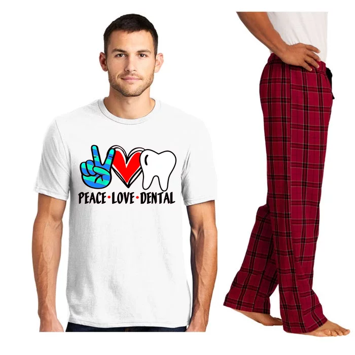 Peace Love Dental Hygienist Assistant Ladies Dentist Gift Pajama Set