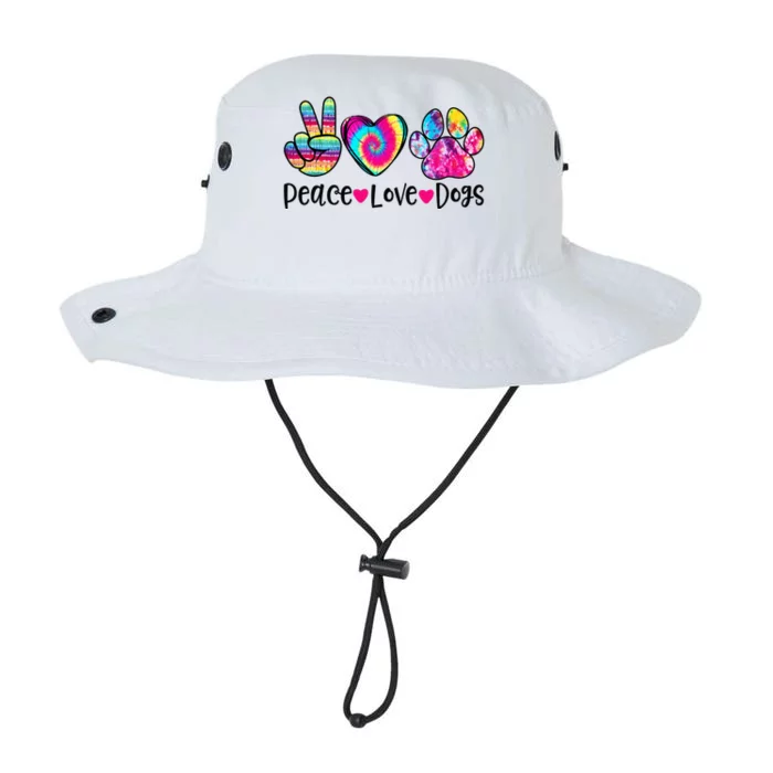 Peace Love Dogs Tie Dye Dog Paw Dog Mom Mother's Day Legacy Cool Fit Booney Bucket Hat