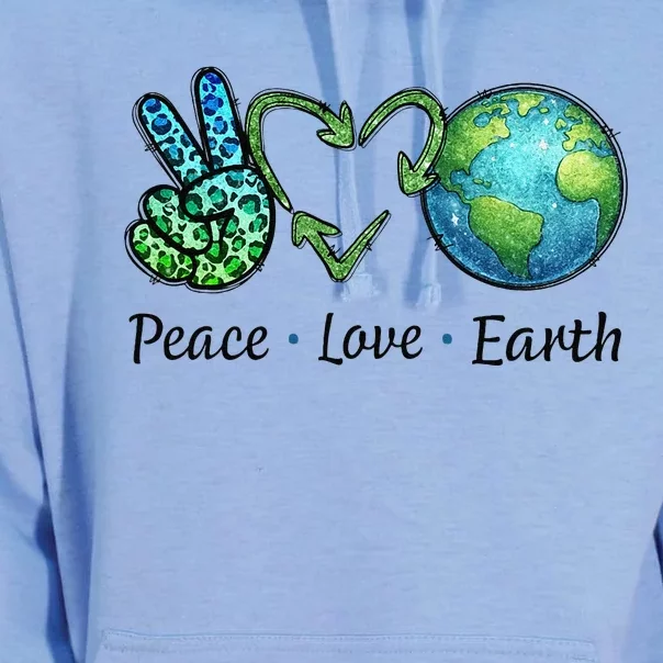 Peace Love Earth Day Recycle Unisex Surf Hoodie