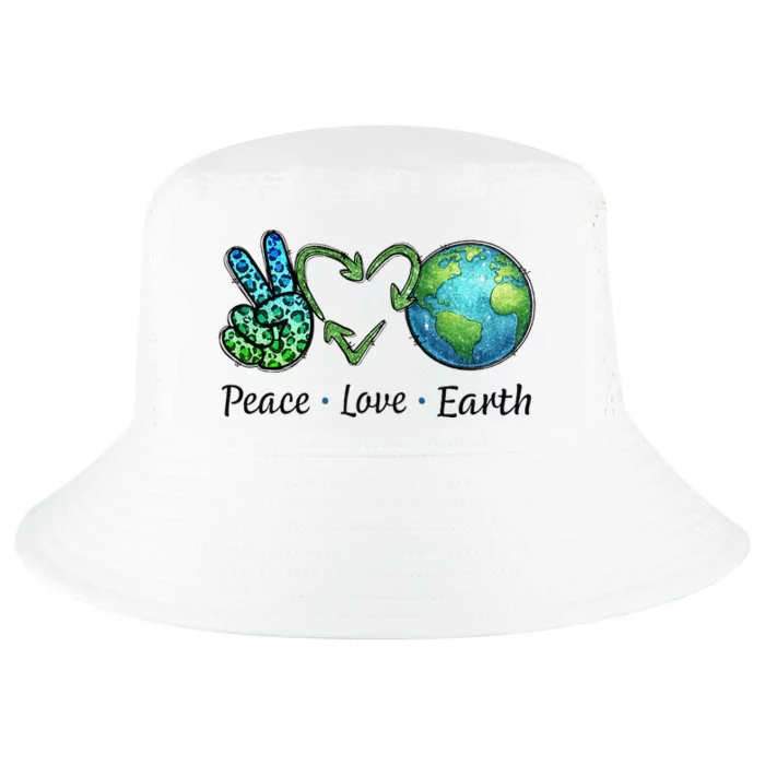 Peace Love Earth Day Recycle Cool Comfort Performance Bucket Hat