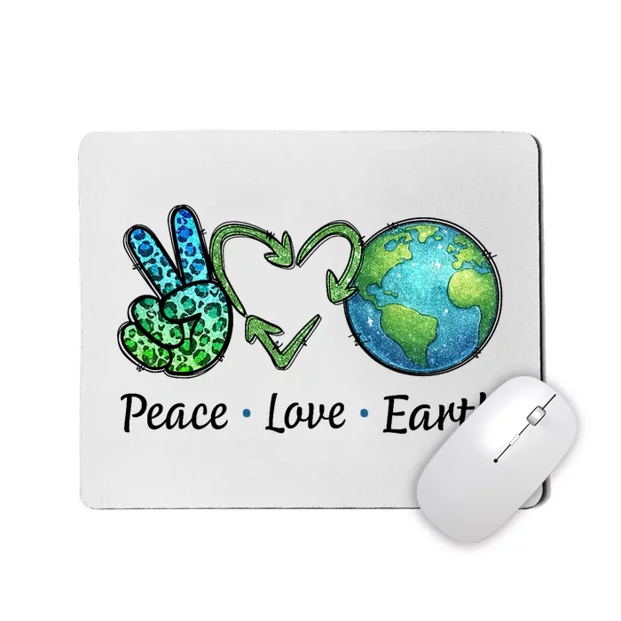 Peace Love Earth Day Recycle Mousepad