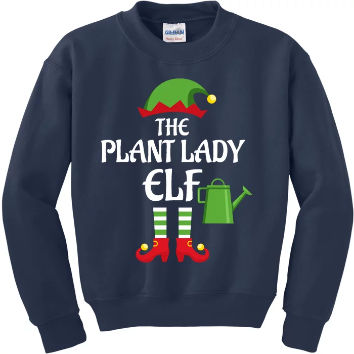 Plant Lady Elf Family Matching Group Christmas Kids Sweatshirt