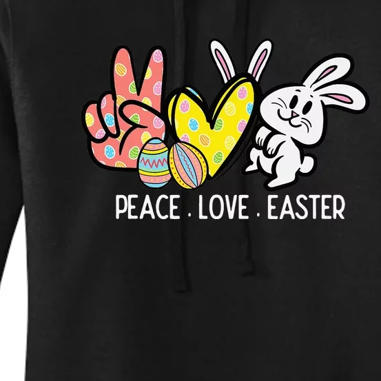 Peace Love Easter Bunny Cute Rabbit Spring Women's Pullover Hoodie