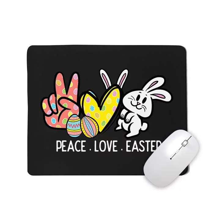 Peace Love Easter Bunny Cute Rabbit Spring Mousepad