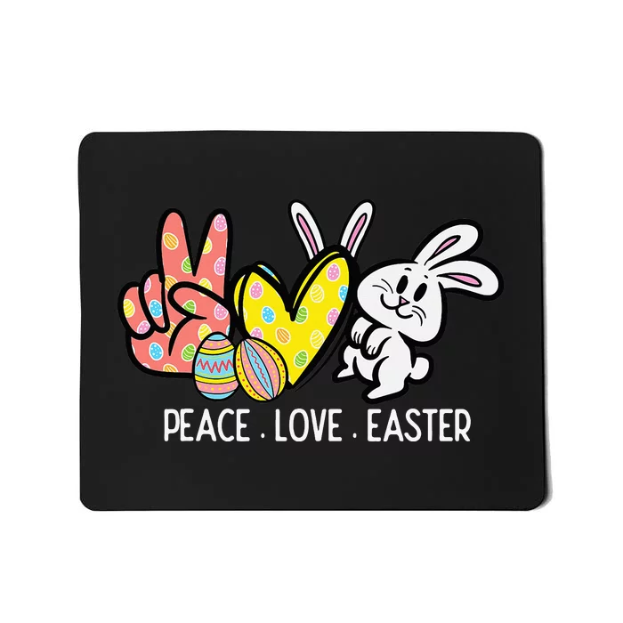 Peace Love Easter Bunny Cute Rabbit Spring Mousepad