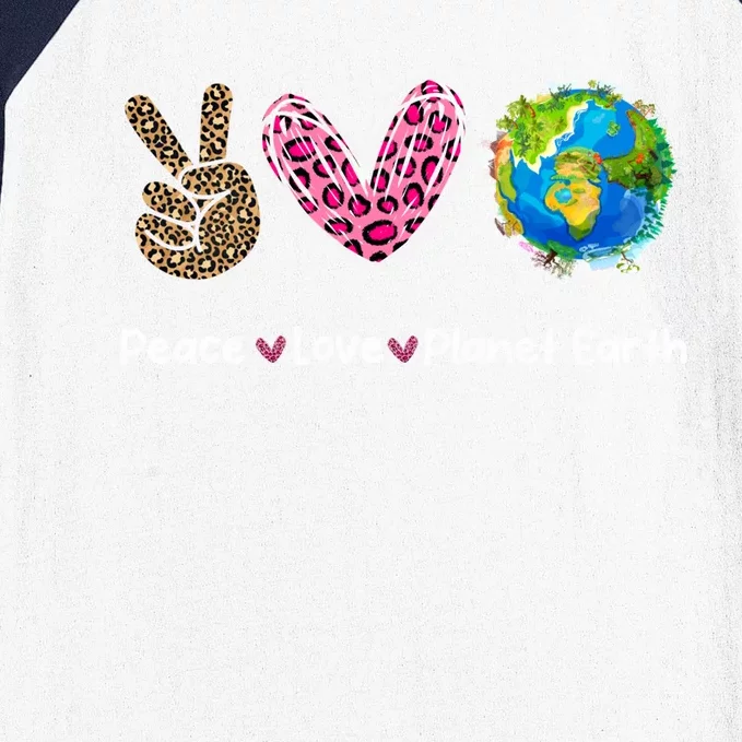 Peace Love Earth Day Save Our Planet Environt Protection Meaningful Gift Baseball Sleeve Shirt