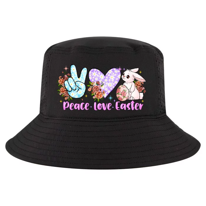 Peace Love Easter Day Gift Easter Egg Floral Cool Comfort Performance Bucket Hat