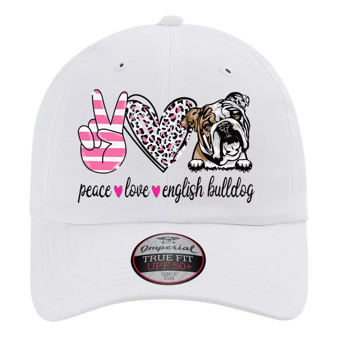 Peace Love English Bulldog Dog Lover Gift The Original Performance Cap