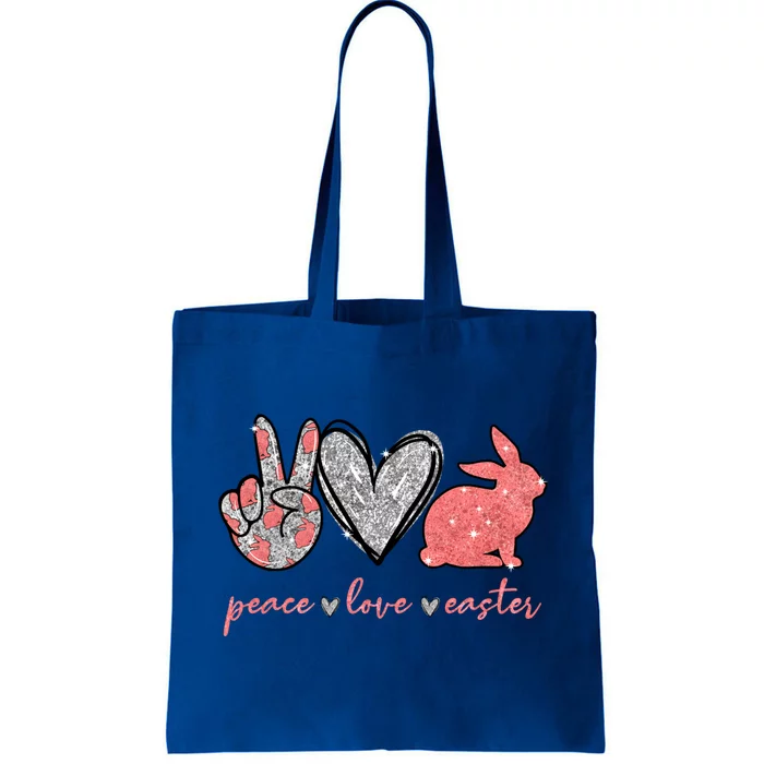 Peace Love Easter Bunny Happy Easter Day Funny Gift Tote Bag