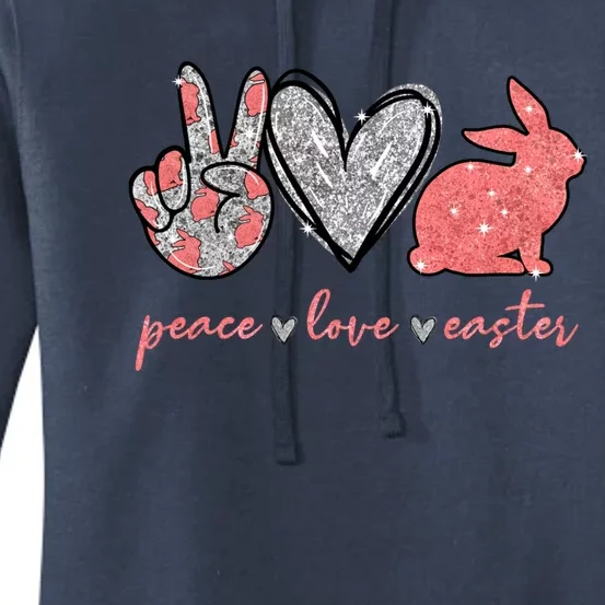 Peace Love Easter Bunny Happy Easter Day Funny Gift Women's Pullover Hoodie