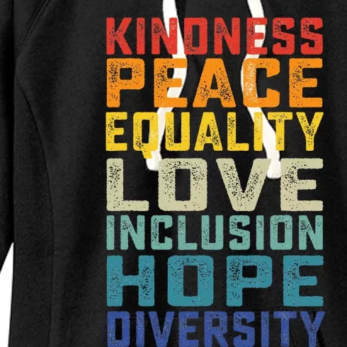 Peace Love Equality Inclusion Diversity Human Rights Women's Fleece Hoodie