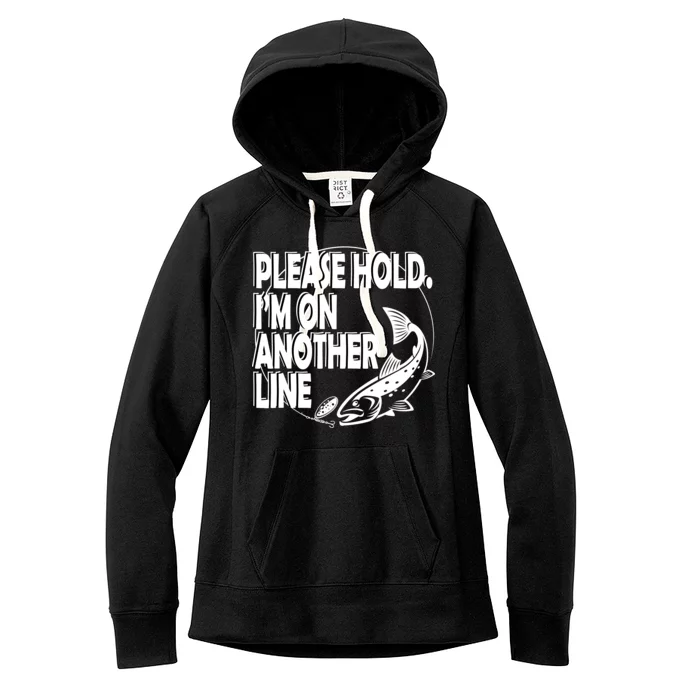 Please Hold I'm On The Other Line Women's Fleece Hoodie