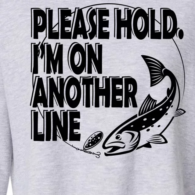 Please Hold I'm On The Other Line Cropped Pullover Crew