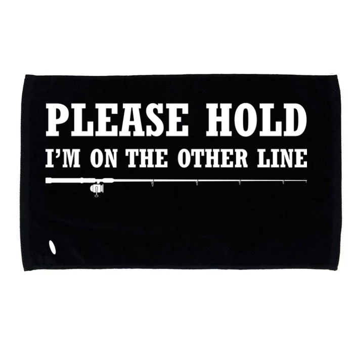 Please Hold I'm On The Other Line Funny Microfiber Hand Towel