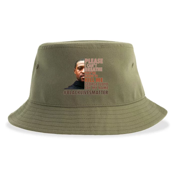 Please I Can't Breathe Geoge Floyd #BLM Sustainable Bucket Hat