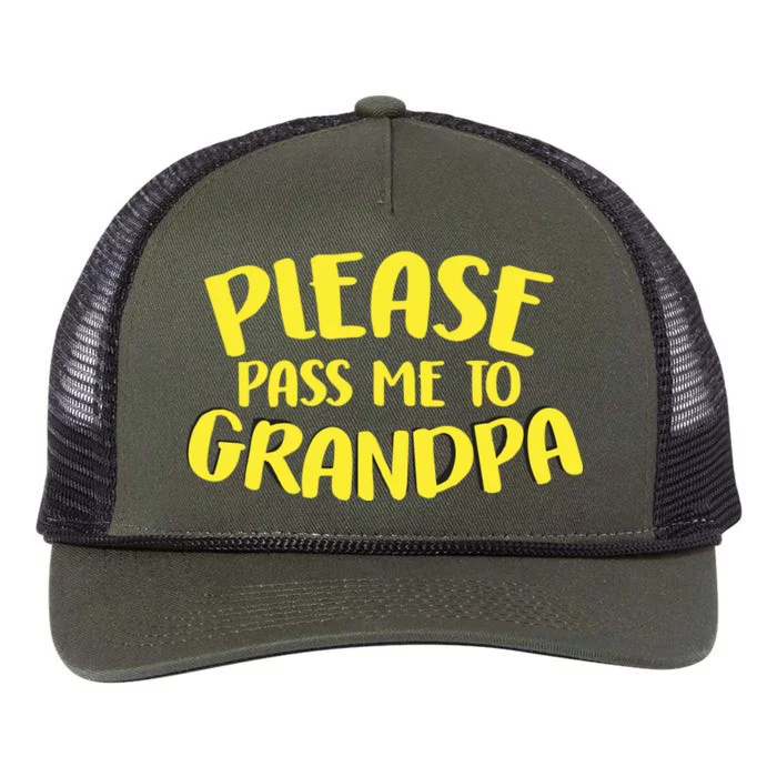 Please Pass Me To Grandpa Retro Rope Trucker Hat Cap