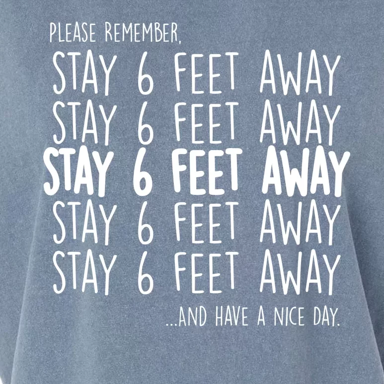 Please Remember Stay 6 Feet Away Garment-Dyed Women's Muscle Tee