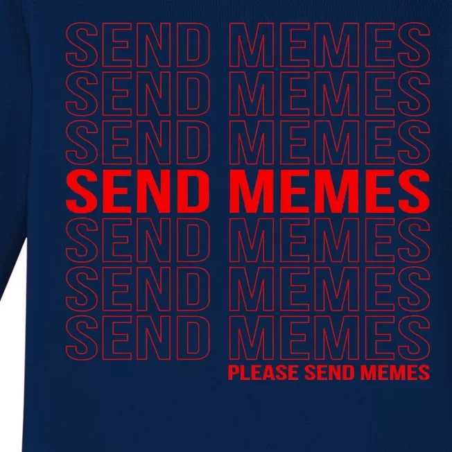 Please Send Memes Baby Long Sleeve Bodysuit