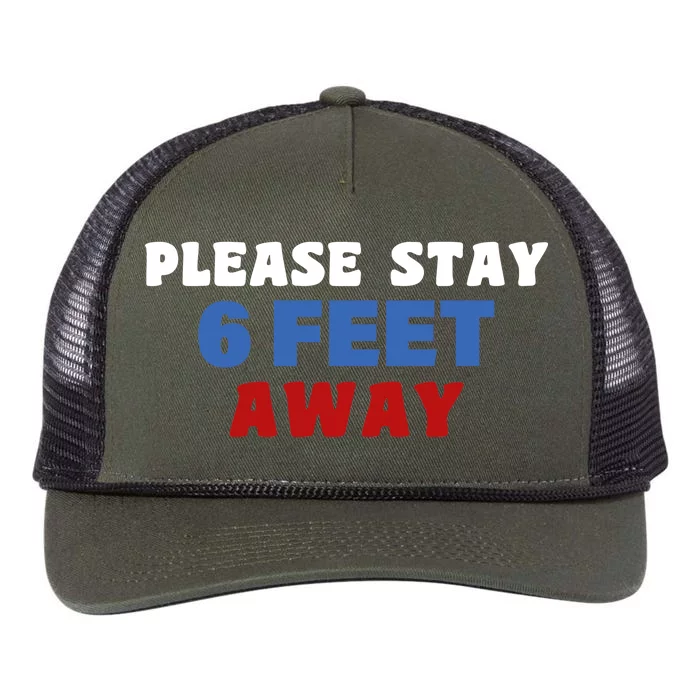 Please Stay 6 Feet Away From Me Retro Rope Trucker Hat Cap