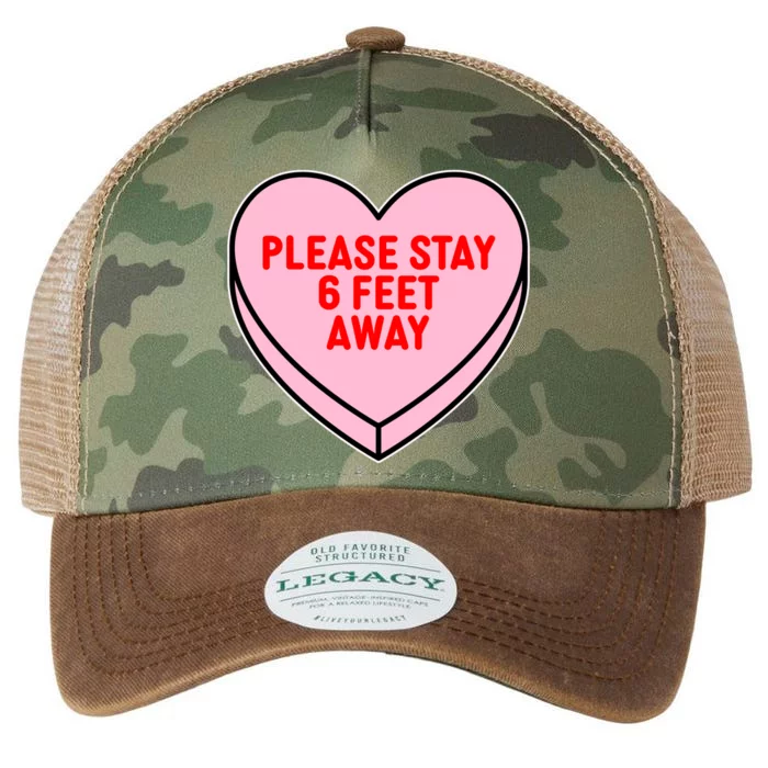 Please Stay 6 Feet Away Quarantine Anti-Valentine Legacy Tie Dye Trucker Hat