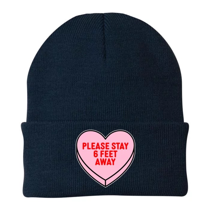 Please Stay 6 Feet Away Quarantine Anti-Valentine Knit Cap Winter Beanie