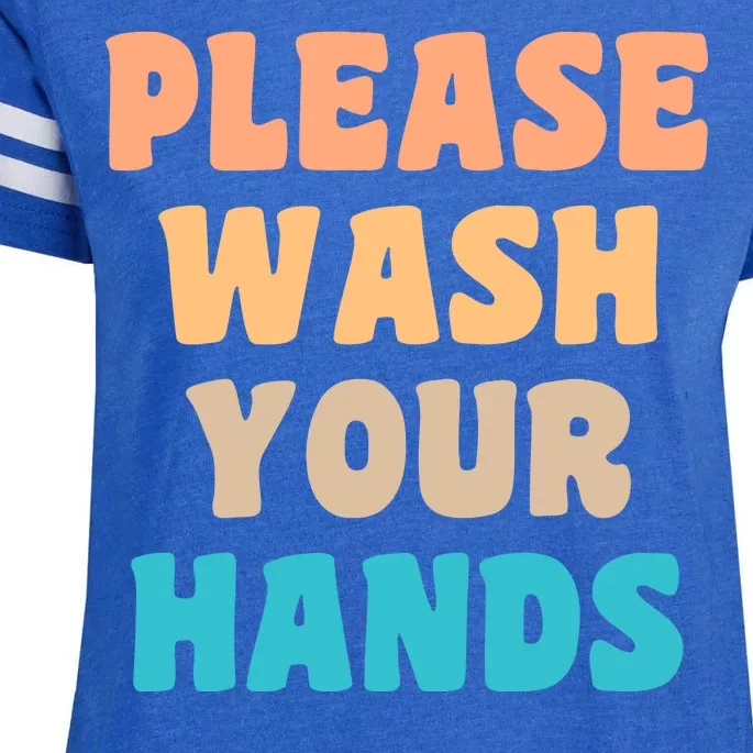 Please Wash Your Hands Enza Ladies Jersey Football T-Shirt