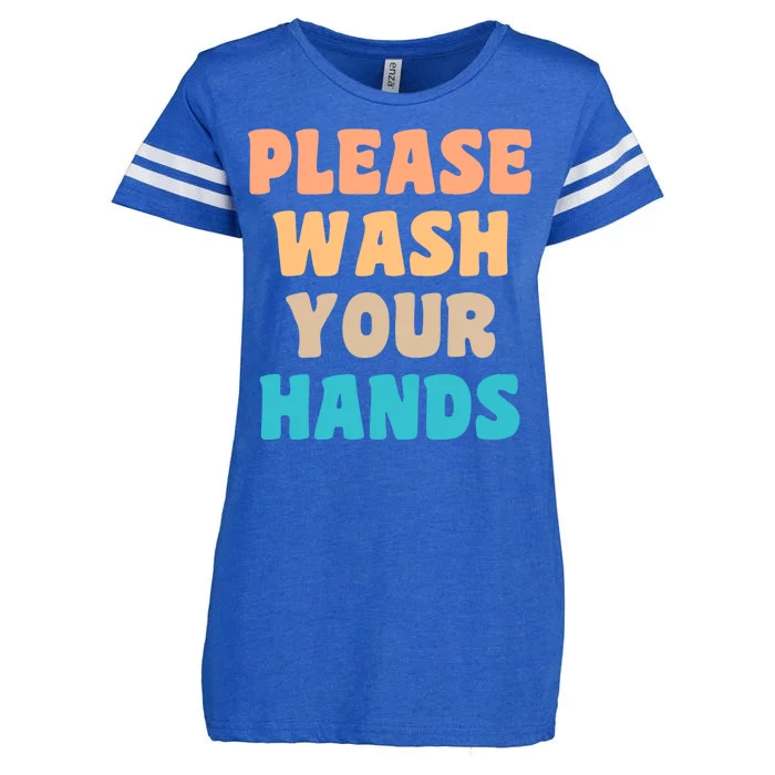 Please Wash Your Hands Enza Ladies Jersey Football T-Shirt