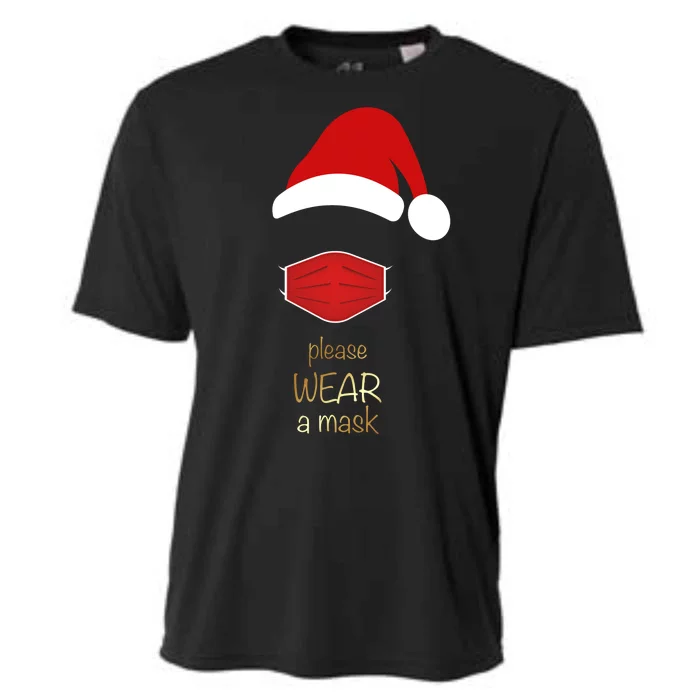 Please Wear A Mask Santa Reminder Cooling Performance Crew T-Shirt