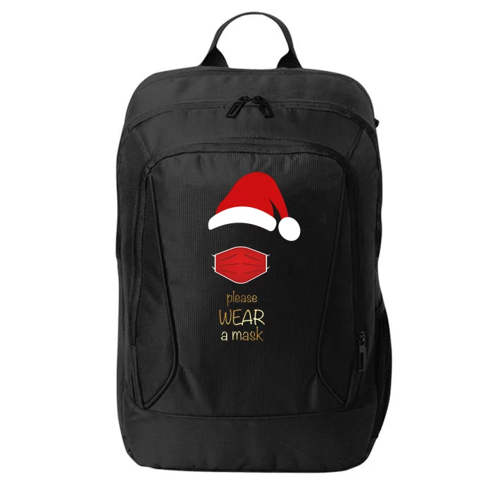 Please Wear A Mask Santa Reminder City Backpack