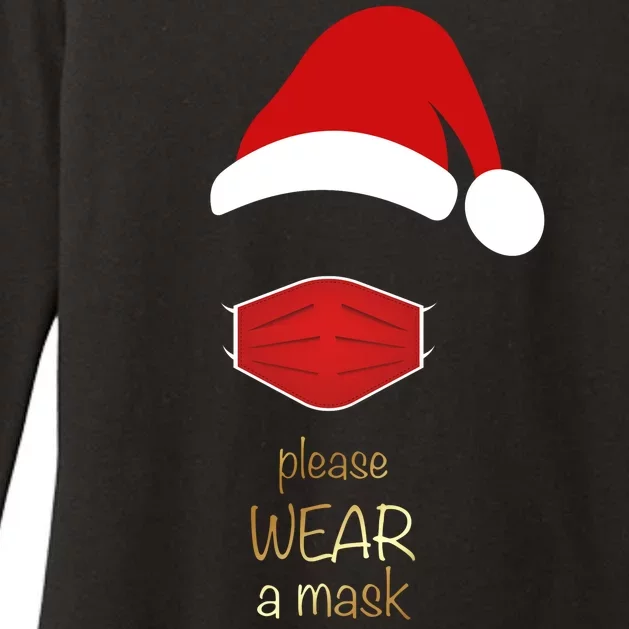 Please Wear A Mask Santa Reminder Womens CVC Long Sleeve Shirt