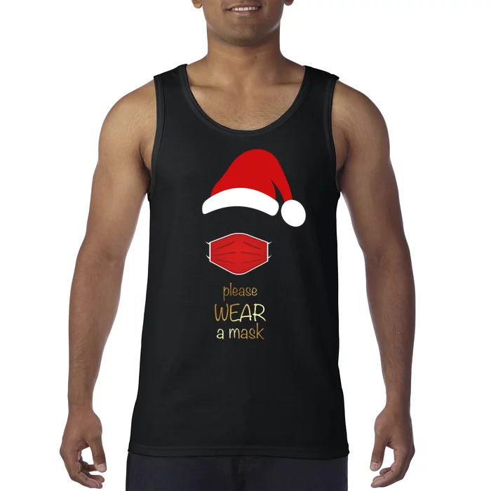 Please Wear A Mask Santa Reminder Tank Top