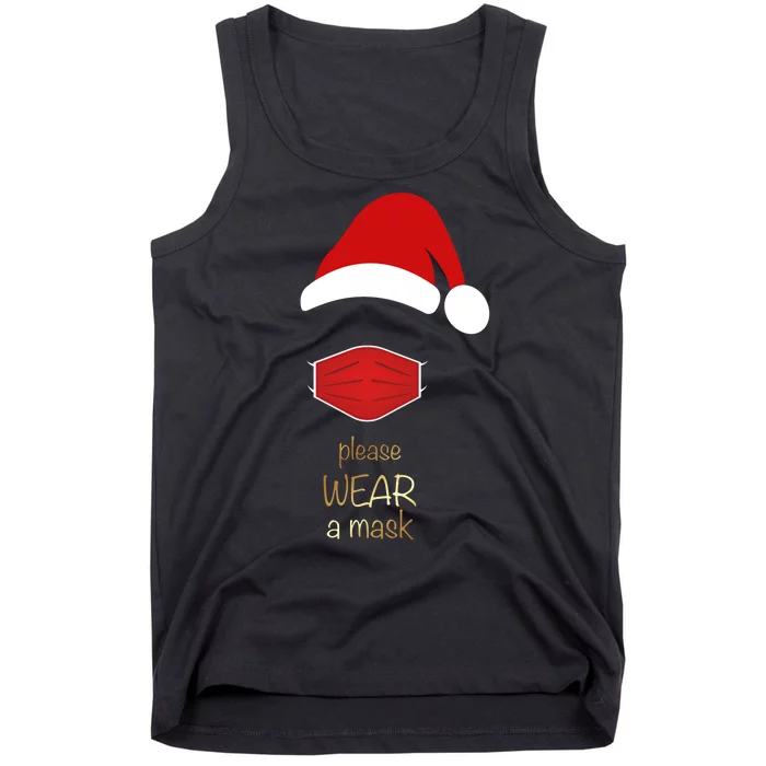 Please Wear A Mask Santa Reminder Tank Top