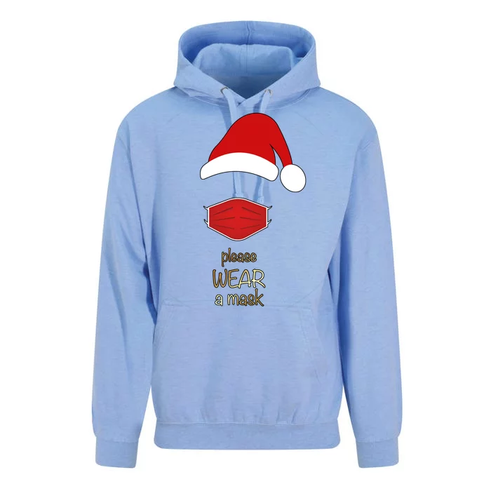 Please Wear A Mask Santa Reminder Unisex Surf Hoodie