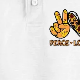 Peace Love Fall Funny Gnome Autumn Lover Pumpkins Halloween Dry Zone Grid Performance Polo