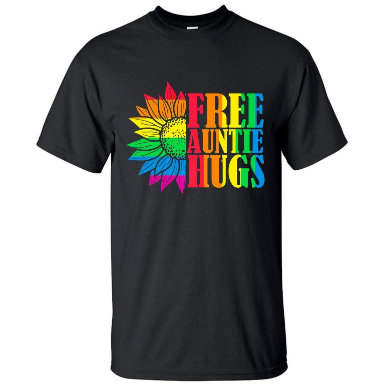 Proud LGBT Free Auntie Hugs LGBT Pride Month Tall T-Shirt