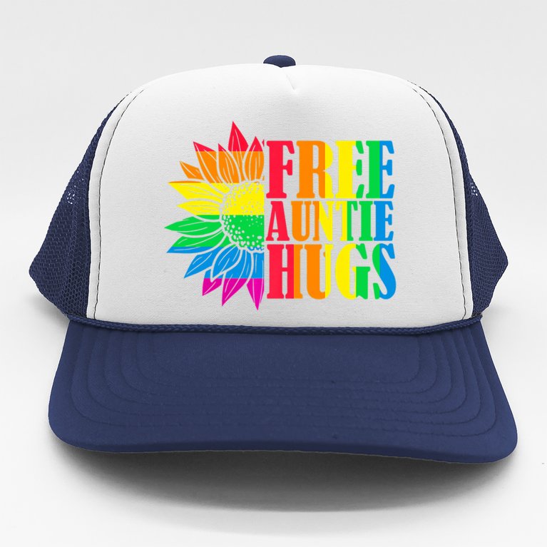 Proud LGBT Free Auntie Hugs LGBT Pride Month Trucker Hat