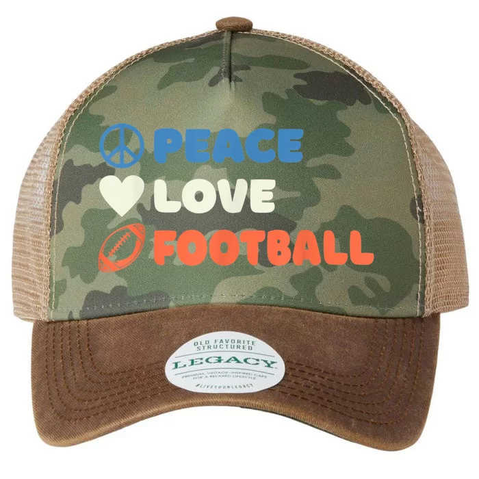 Peace Love Football Footballer Legacy Tie Dye Trucker Hat