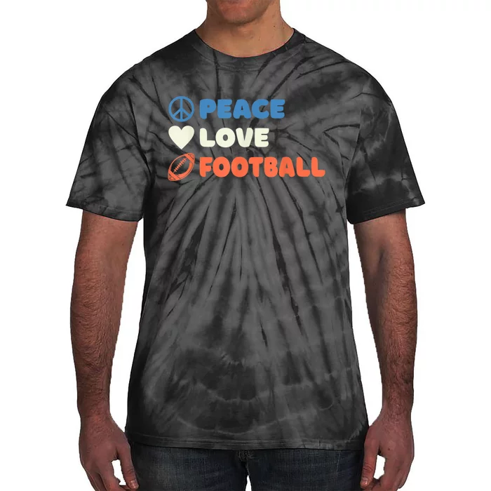 Peace Love Football Footballer Tie-Dye T-Shirt