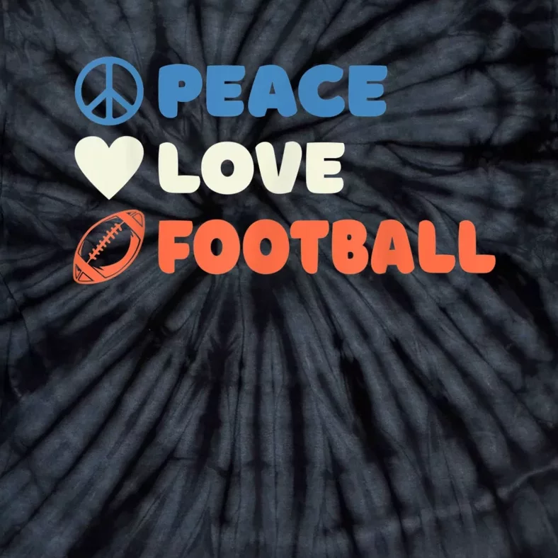 Peace Love Football Footballer Tie-Dye T-Shirt