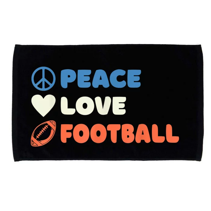 Peace Love Football Footballer Microfiber Hand Towel