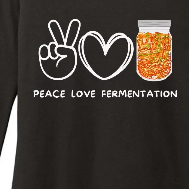 Peace Love Fermentation Retro Fermentation Lover Womens CVC Long Sleeve Shirt