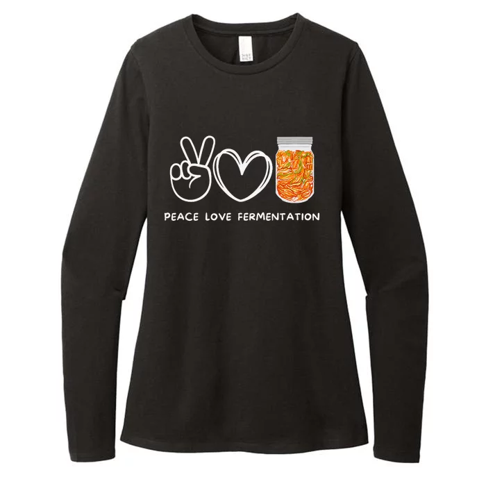 Peace Love Fermentation Retro Fermentation Lover Womens CVC Long Sleeve Shirt