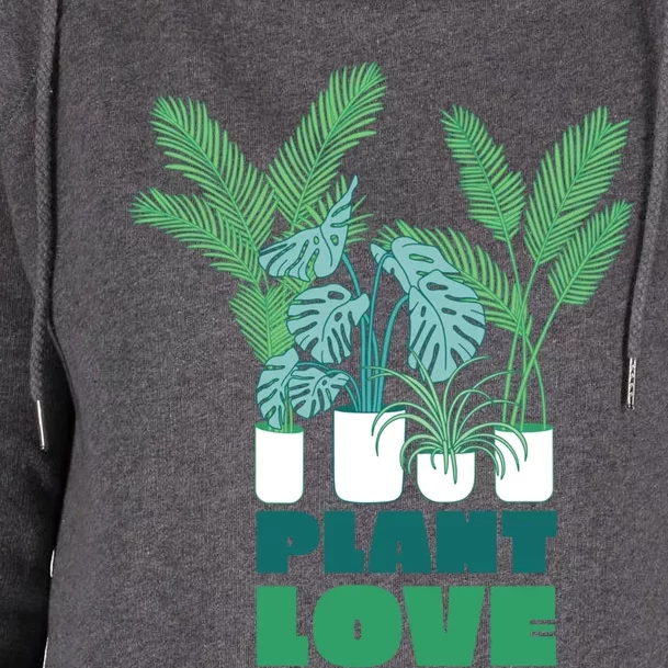 Plant Lover Fern Monstera Gift Womens Funnel Neck Pullover Hood