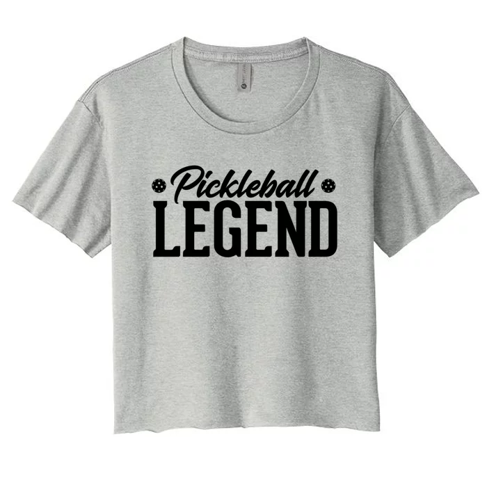 Pickleball Legend Funny Team Ball Sports Gift Women's Crop Top Tee