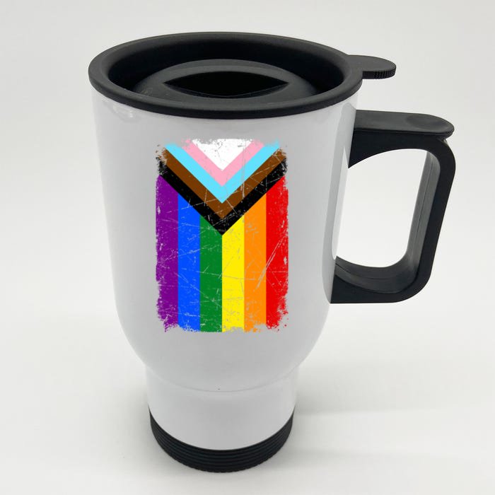 Pride Lgbt Flag Gay Lesbian Rainbow Lgbt Pride Month Gift Front & Back Stainless Steel Travel Mug